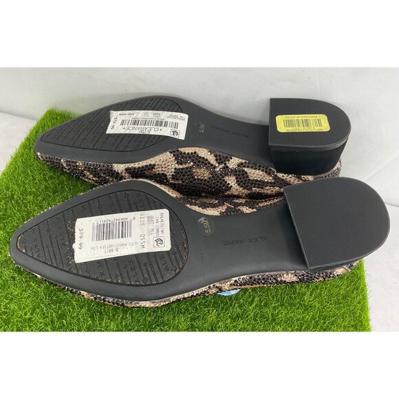 NEW Alex Marie Womens Leopard Print Embellished Loafers Size 5.5 Medium Heel - Picture 5 of 7